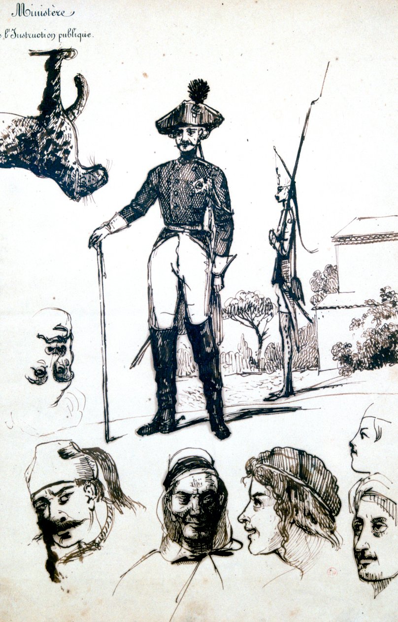 Studie, A soldiers rustning, c1823-1870 av Prosper Merimee