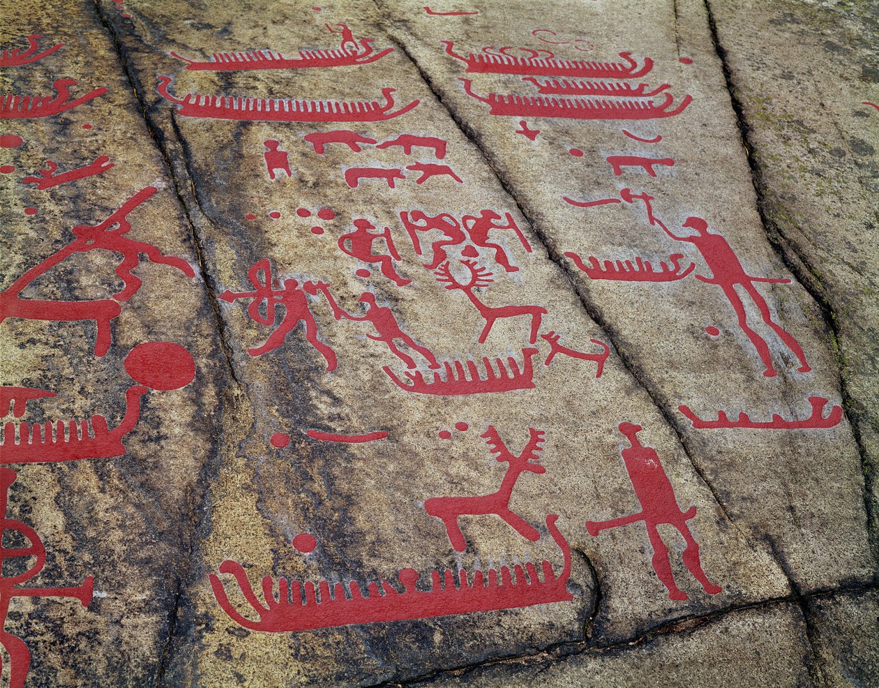 Båt- og hjortejaktscener (helleristing) av Protohistoric
