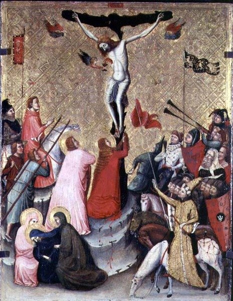 Korsfestelse (panel) av Pseudo Jacopino di Francesco