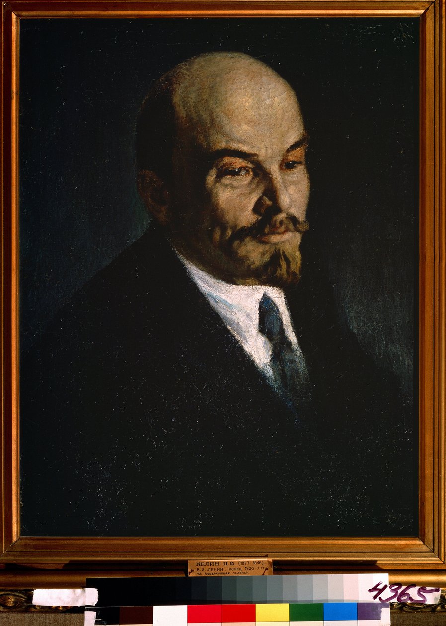 Portrett av Vladimir Lenin av Pyotr Ivanovich Kelin