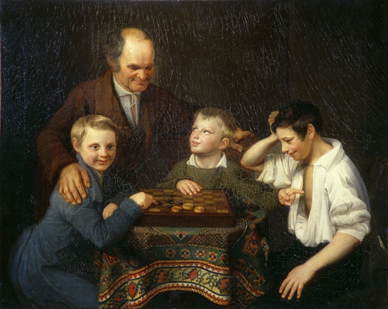 The Drafts Game, 1824 av Pyotr Ivanovich Pnin