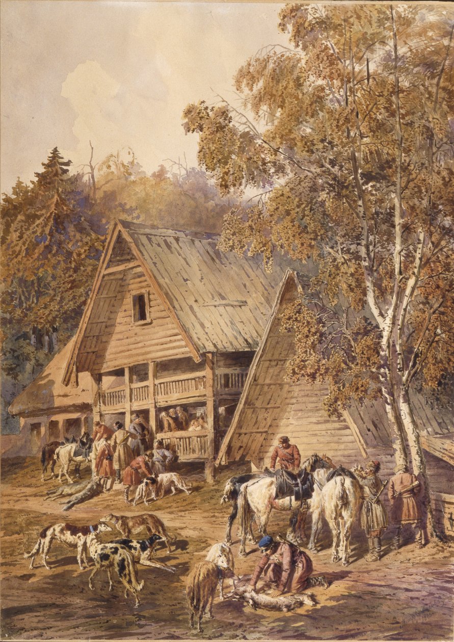 Huntsmen, 1863 av Pyotr Petrovich Sokolov