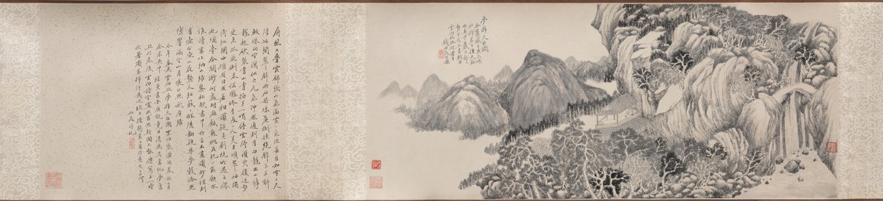 Drømmereise til fjellet Tiantai, 1814. av Qian Du