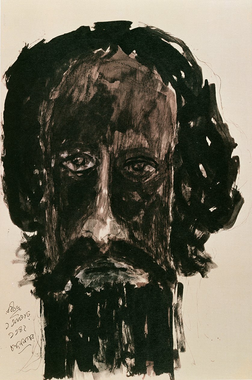 Selvportrett av Rabindranath Tagore