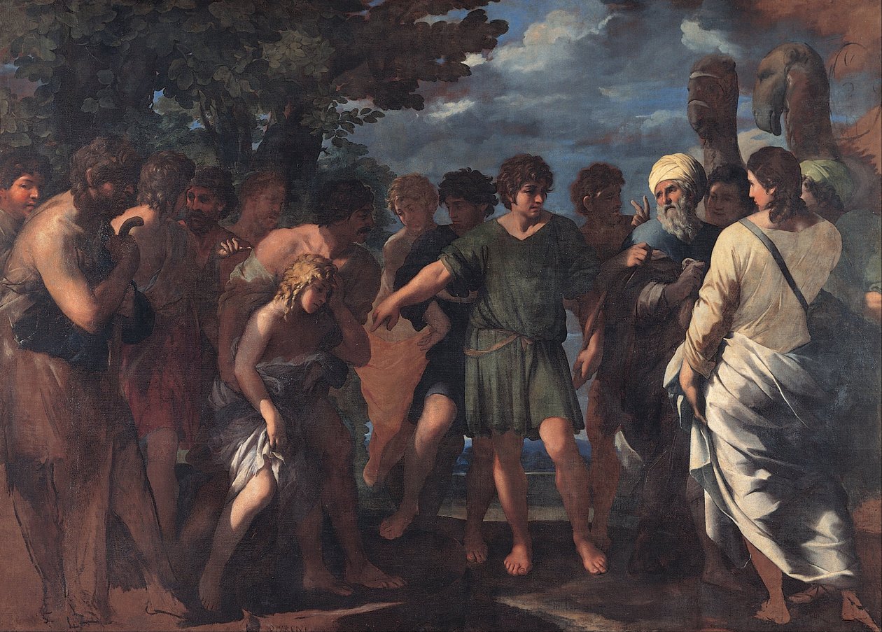 Joseph solgte av brødrene sine av Raffaellino Bottalla
