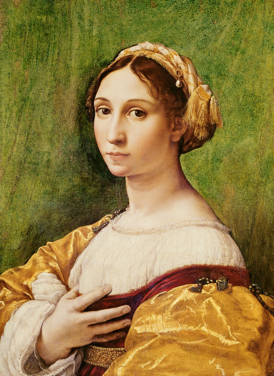 Portrett av en ung jente (tempera på panel) av Raffaello Sanzio Raphael
