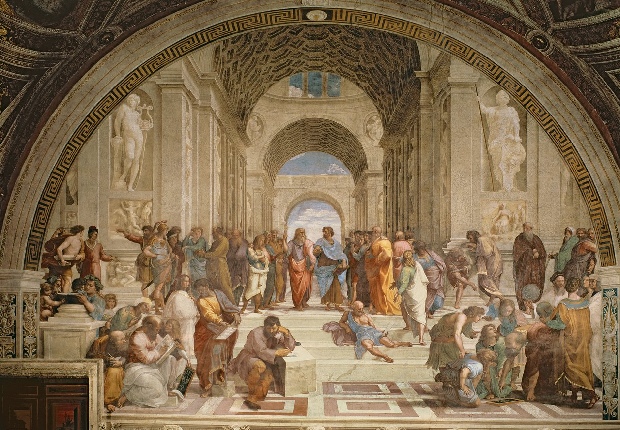 Skolen i Athen, fra Stanza della Segnatura, 1510-11 av Raffaello Sanzio Raphael