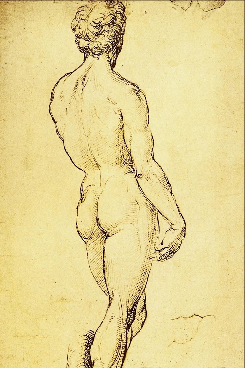 Nakenstudie av Raffaello Sanzio Raphael