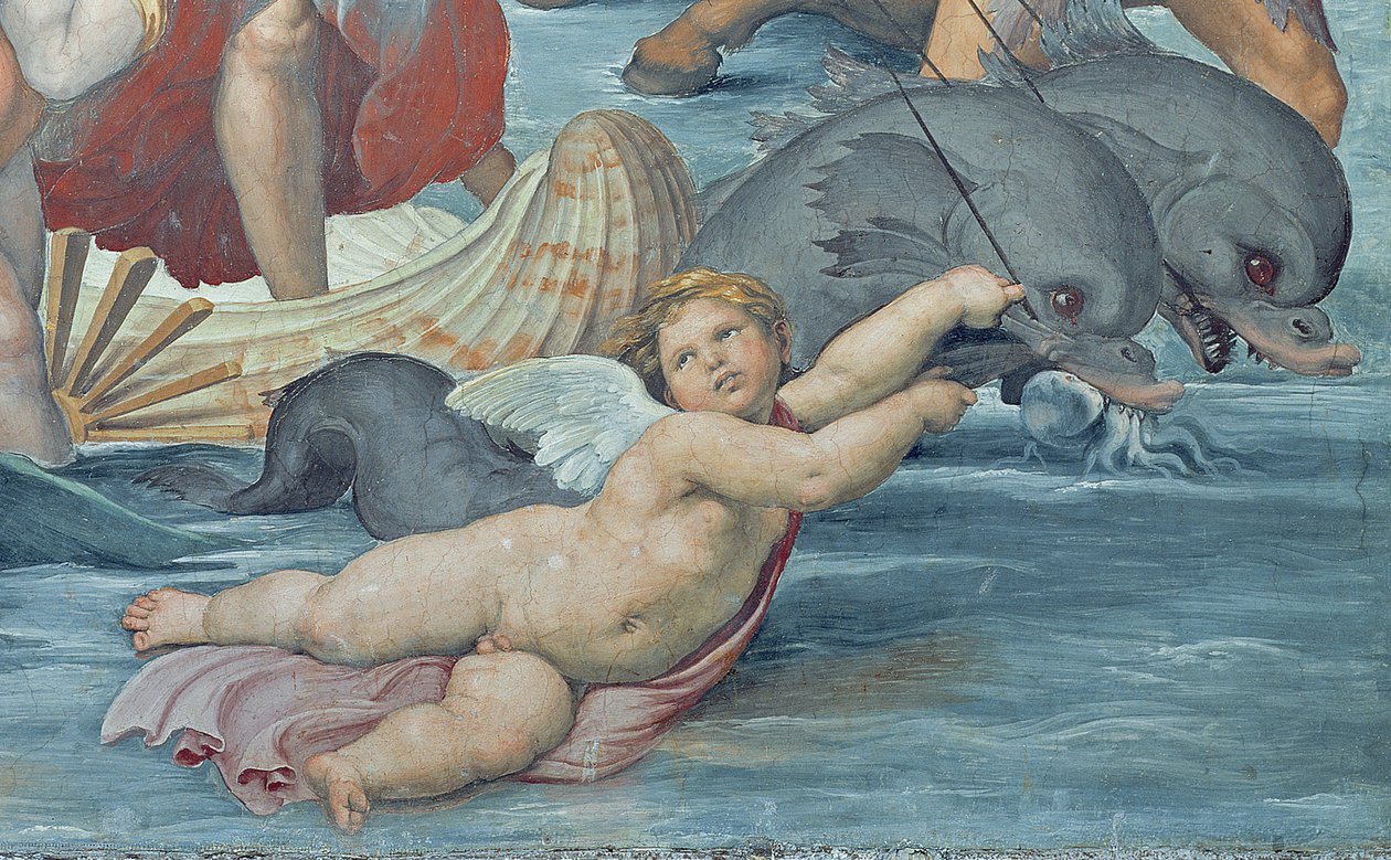 The Triumph of Galatea, 1512-14 (detalj av 56473) av Raffaello Sanzio Raphael