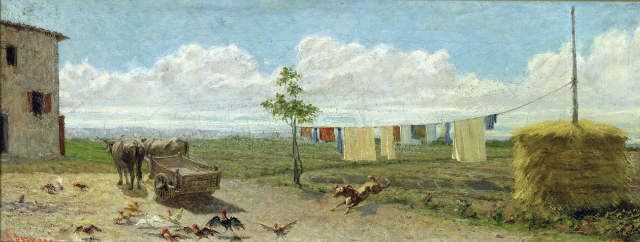 Gårdsgården av Raffaello Sernesi