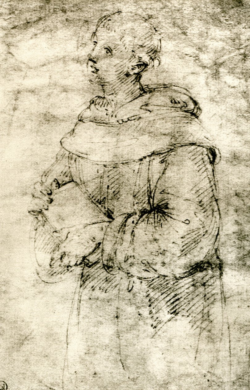 Studie av en munk, 1913. av Raffaello Sanzio Raphael
