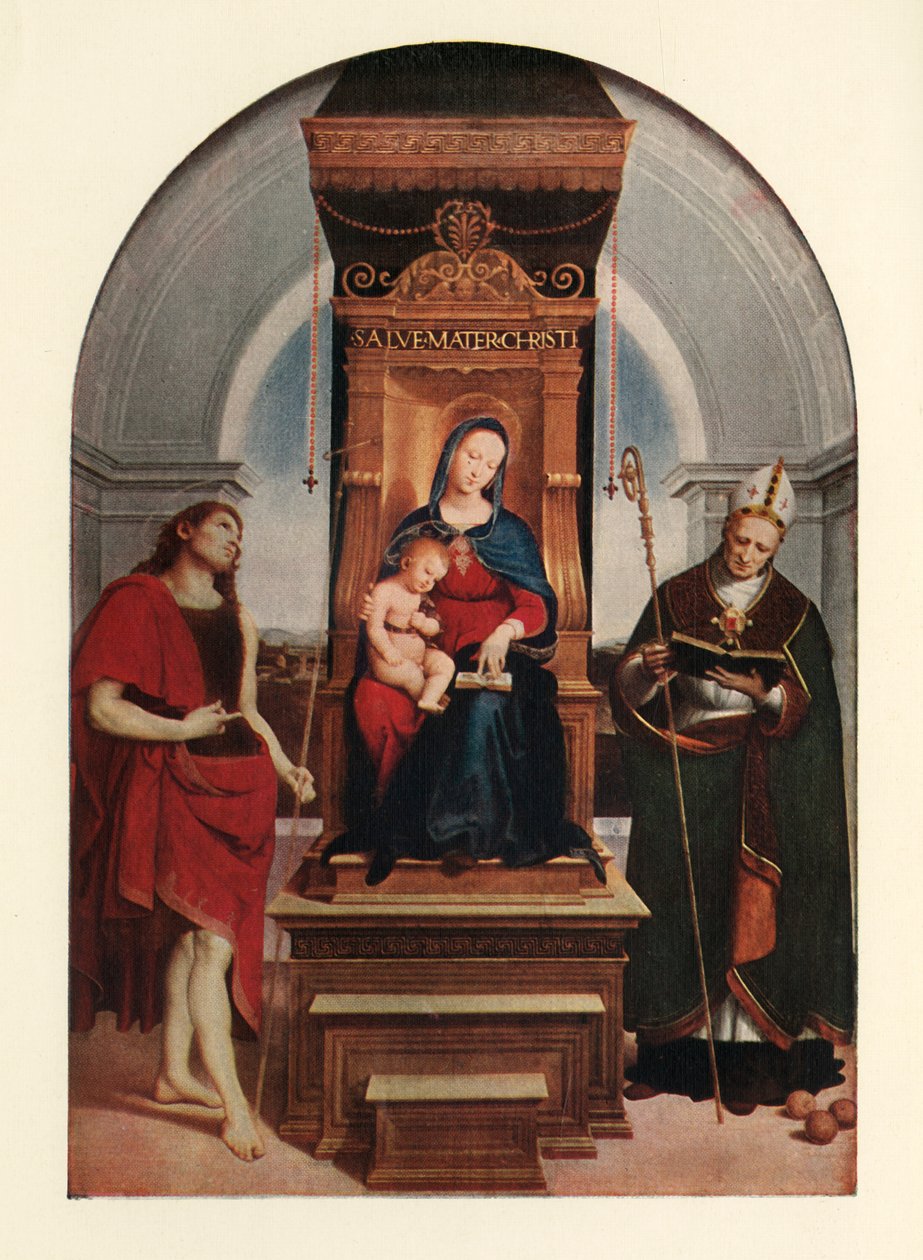 Ansidei Madonna, 1505, c1912 av Raffaello Sanzio Raphael