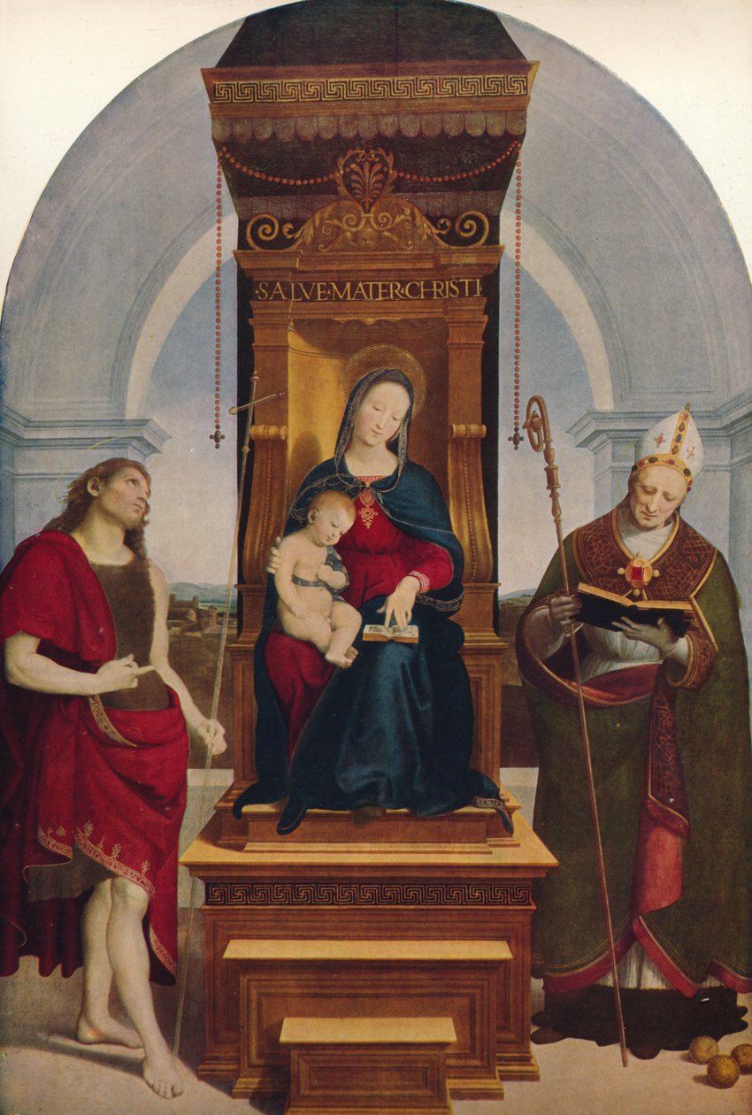 Madonna Degli Ansidei, 1505, c1915 av Raffaello Sanzio Raphael
