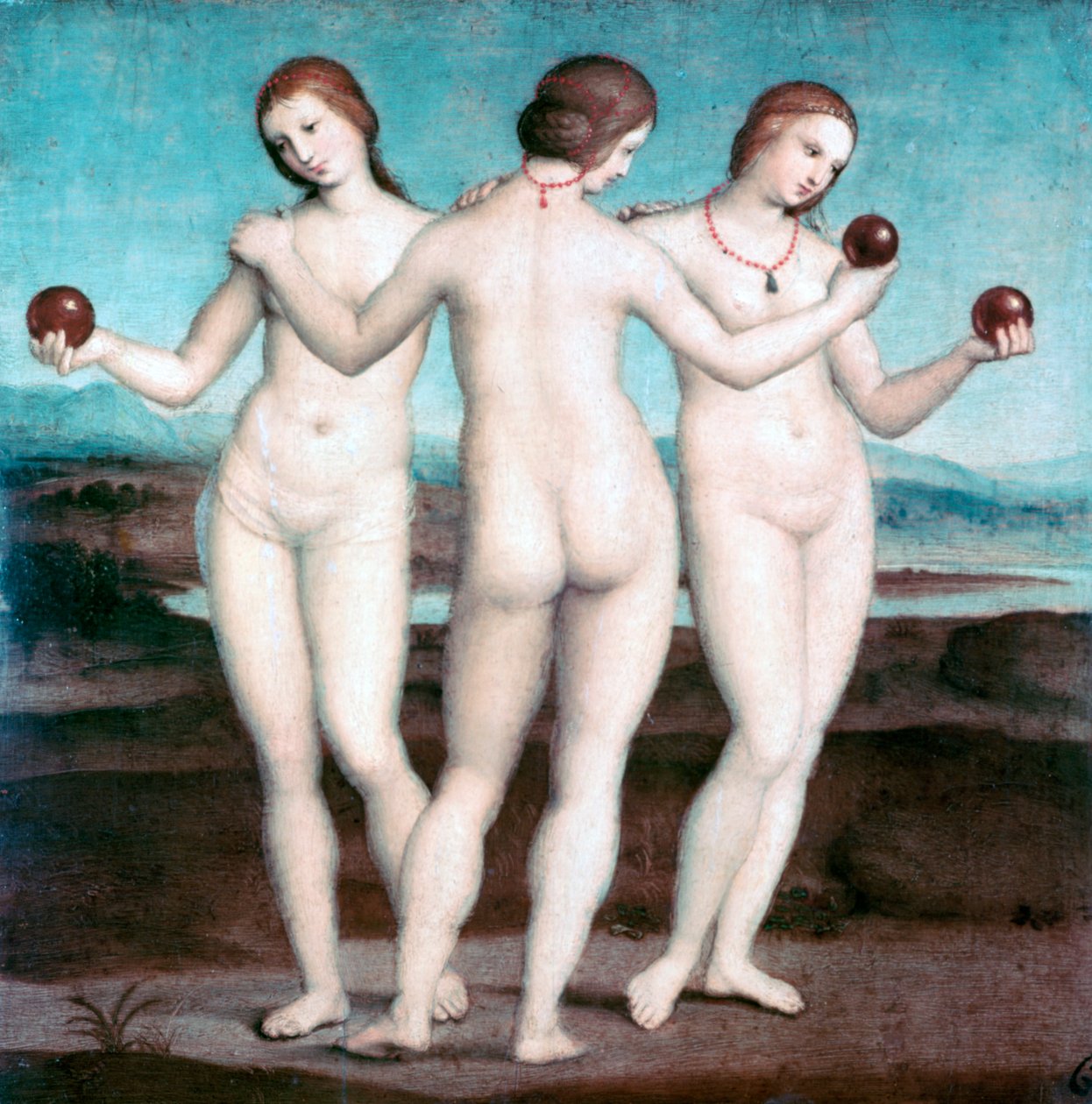 De tre nåder, 1504-1505 av Raffaello Sanzio Raphael