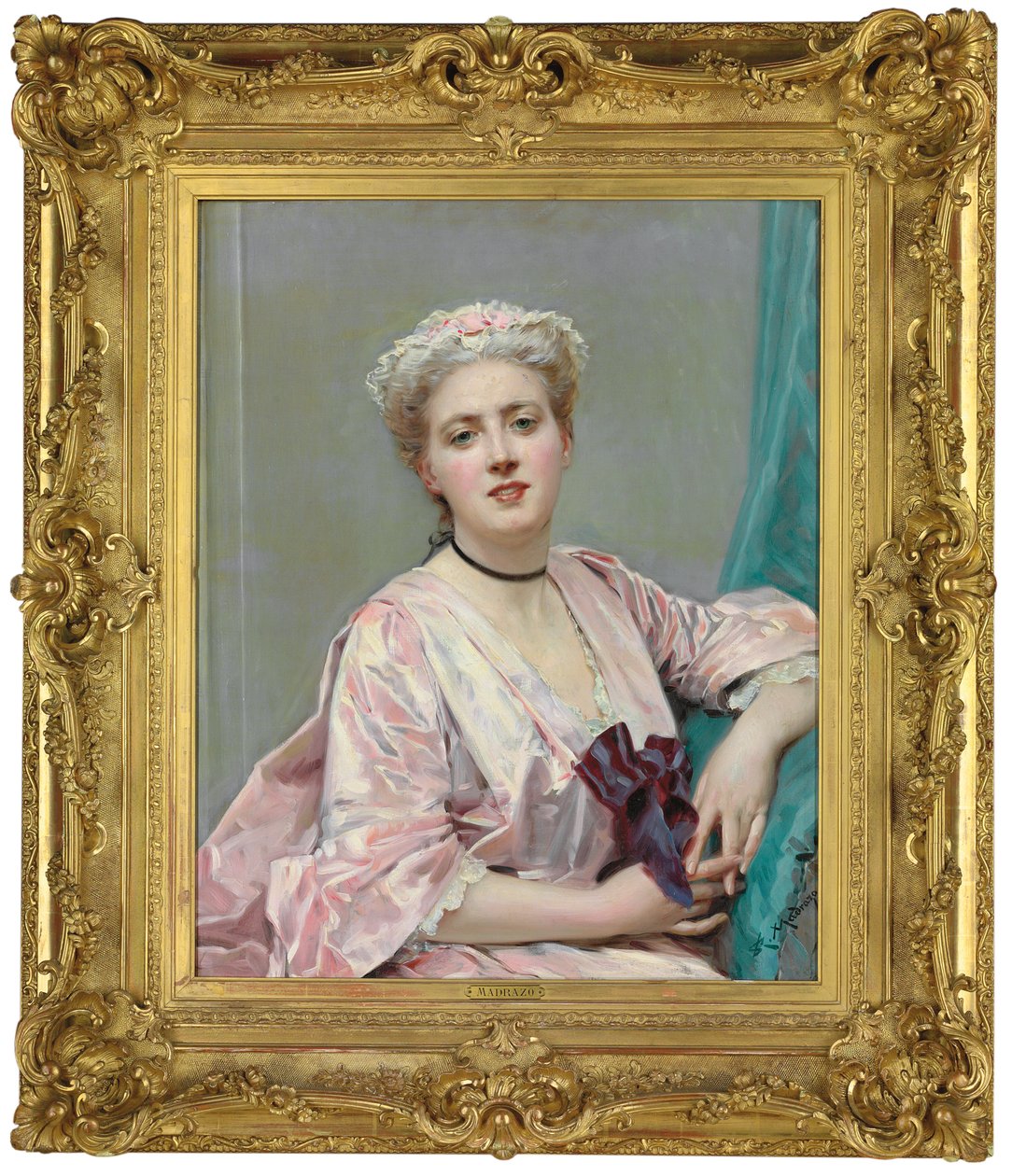 Skjønnhet i rosa, av Raimundo de Madrazo y Garreta
