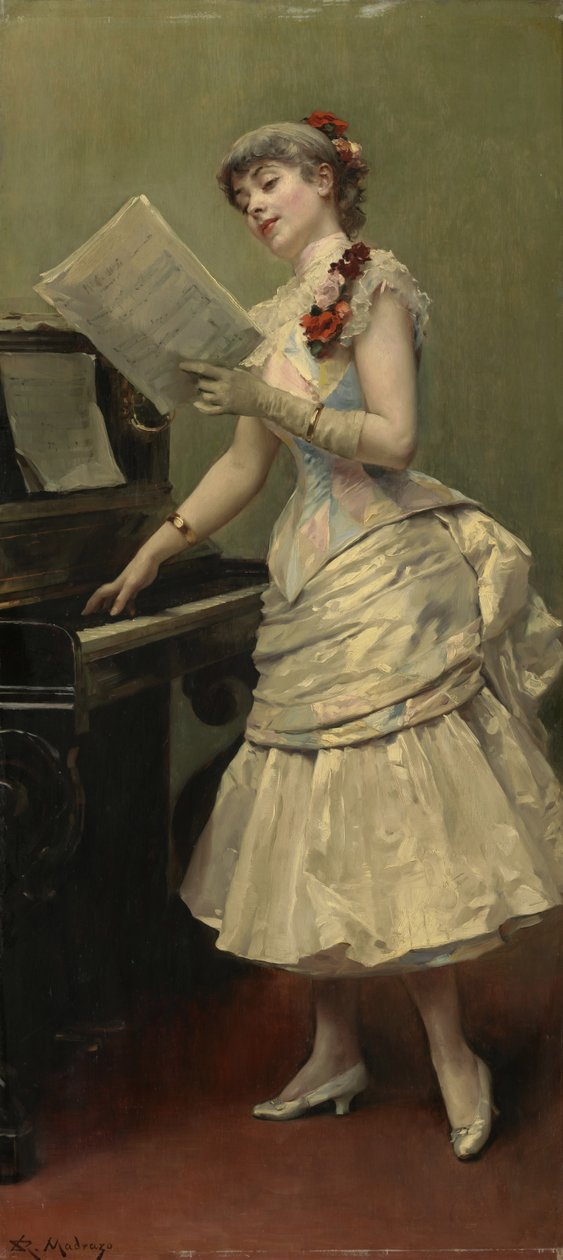 Sangeren, ca. 1880 av Raimundo de Madrazo y Garreta
