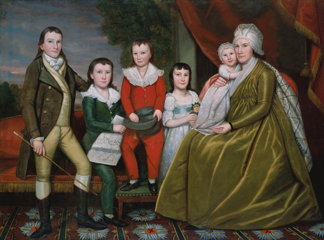 Fru Noah Smith og hennes barn, 1798. av Ralph Earl