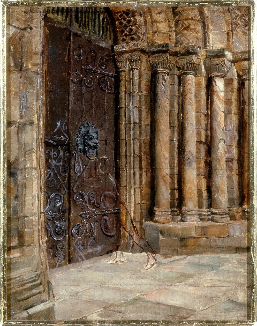 Skisse for "Seeking Sanctuary" av Ralph Hedley
