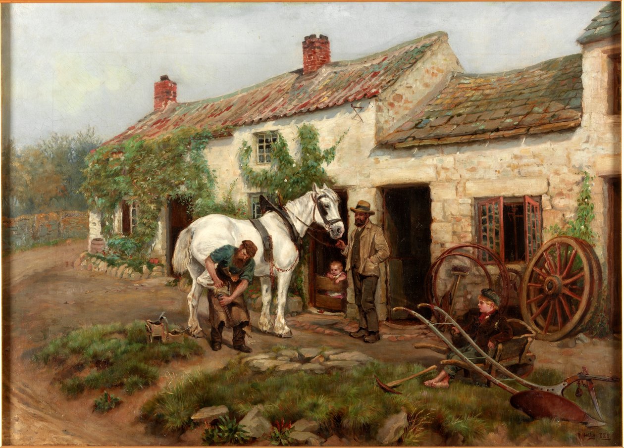 Smithy, Hexham Bridge End, 1885 av Ralph Hedley