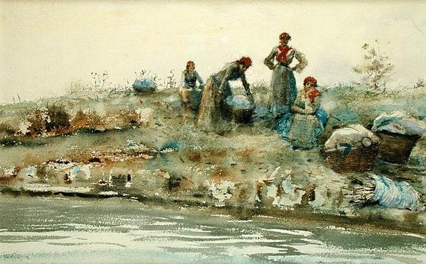 Vaskedamer i Venezia av Ralph Wormsley Curtis