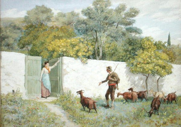Scene ved Montone - Geitegjeteren av Randolph Caldecott