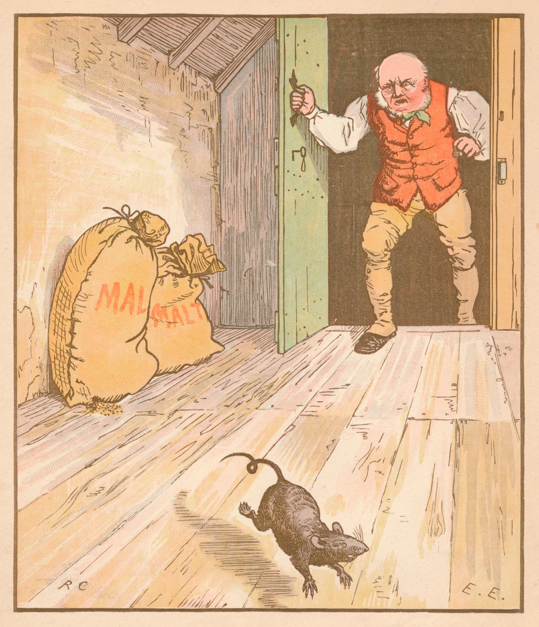 Rotten spiste malten..., c1878. av Randolph Caldecott
