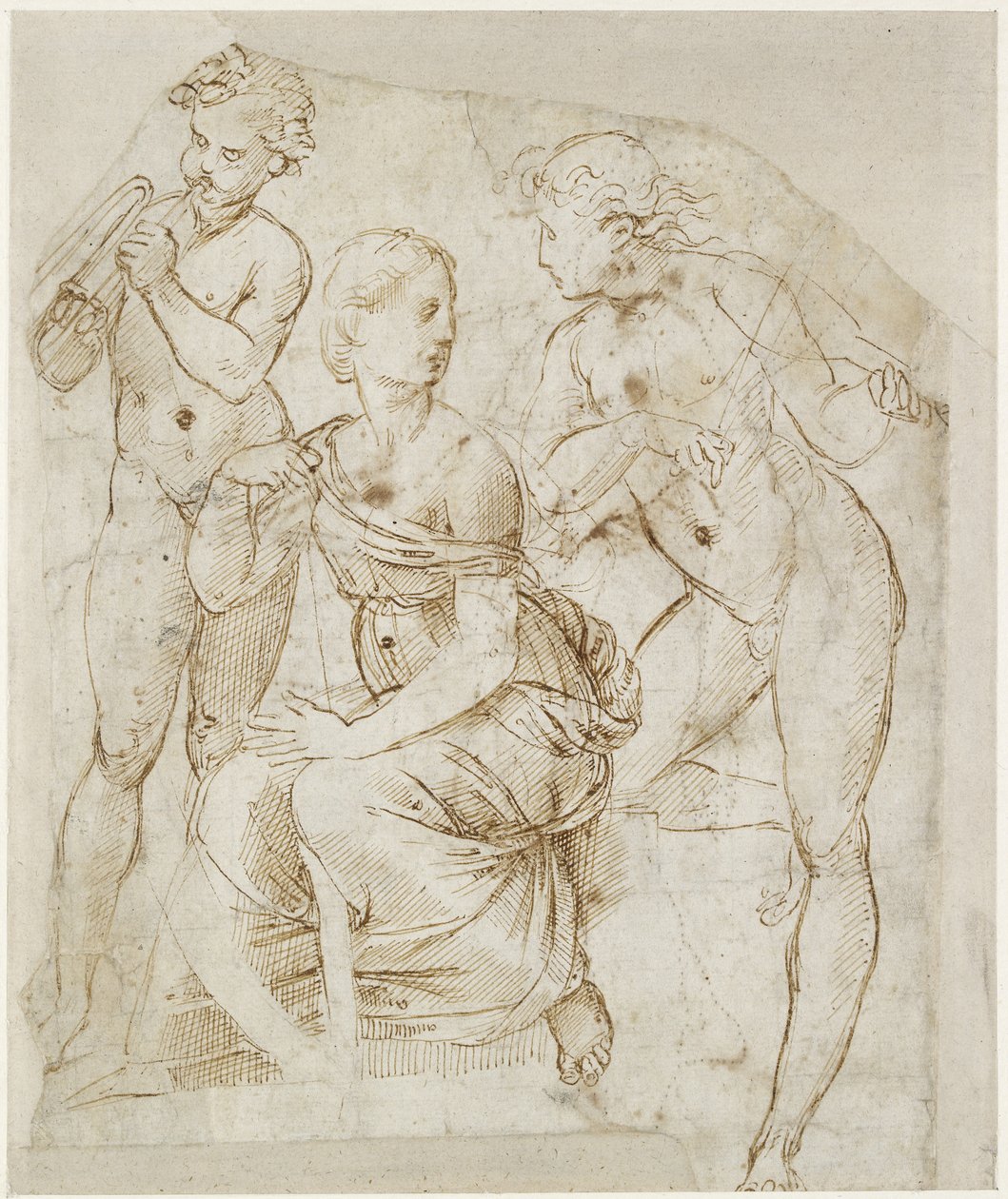 Rekto: Group of Musicians , WA1846.166 av Raffaello Sanzio Raphael