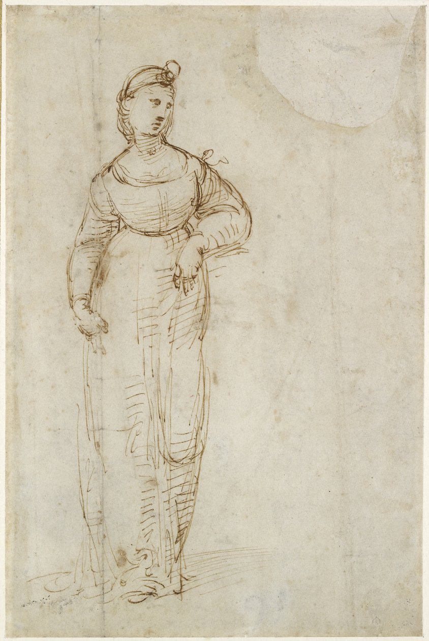 Rekto: Studie for St Catherine, WA1846.168 av Raffaello Sanzio Raphael