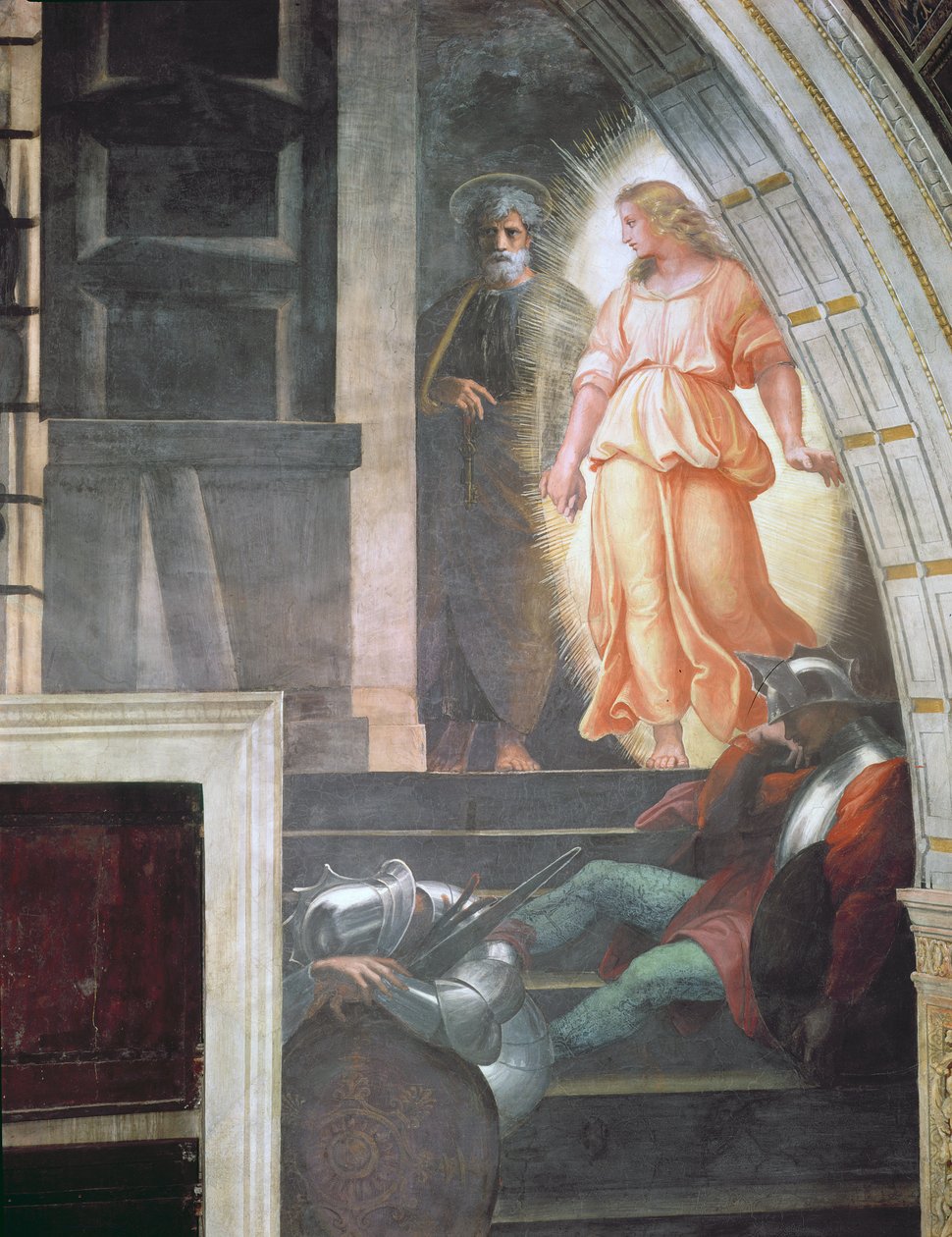 St Peter rømmer med engelen, fra 