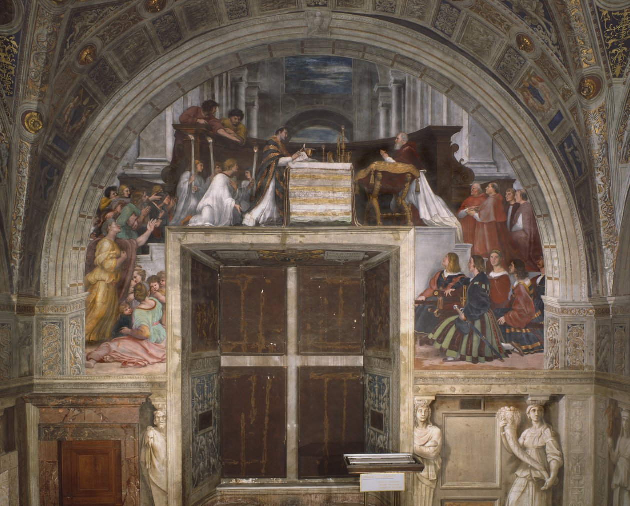 Messen i Bolsena, Heliodorus rom, 1512-14 av Raffaello Sanzio Raphael