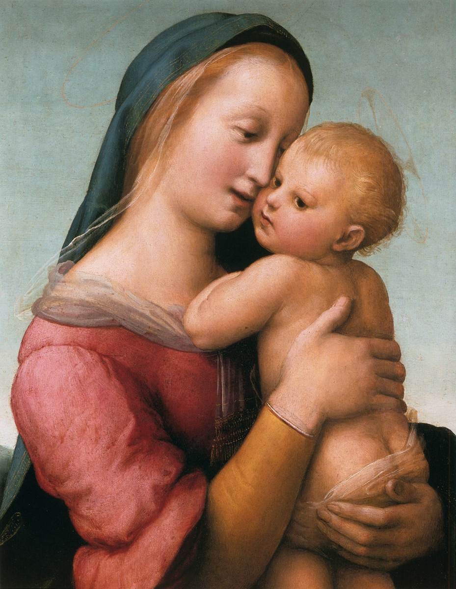 The Tempi Madonna (detalj) av Raffaello Sanzio Raphael