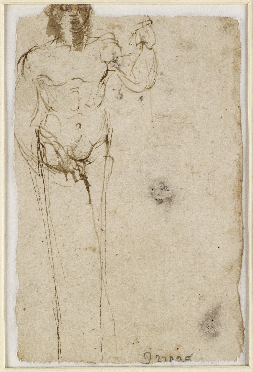 Verso: Study of a Herm, WA1965.47.5 av Raffaello Sanzio Raphael