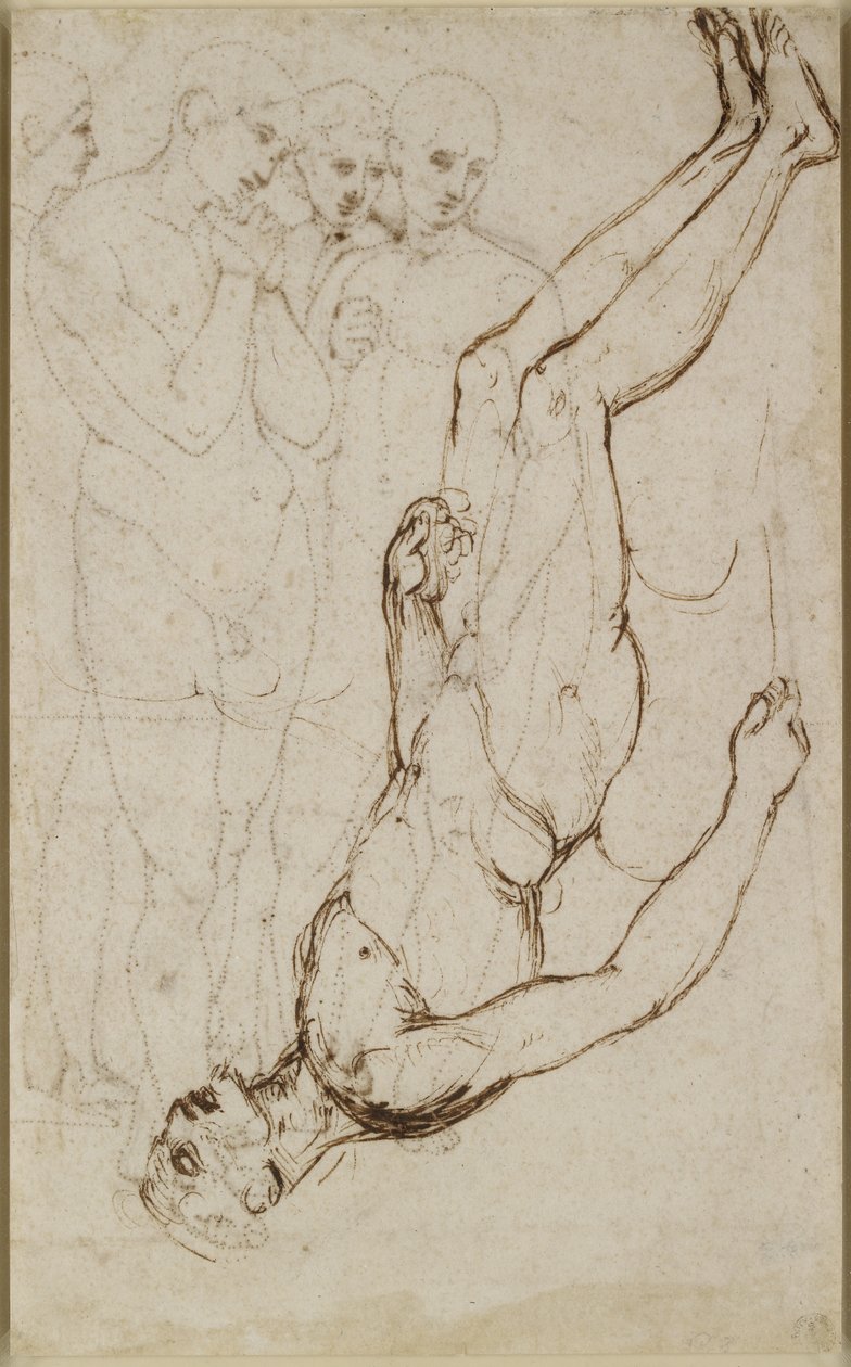 Verso: Study of the Body of Christ in a Pietà, WA1846.171 av Raffaello Sanzio Raphael