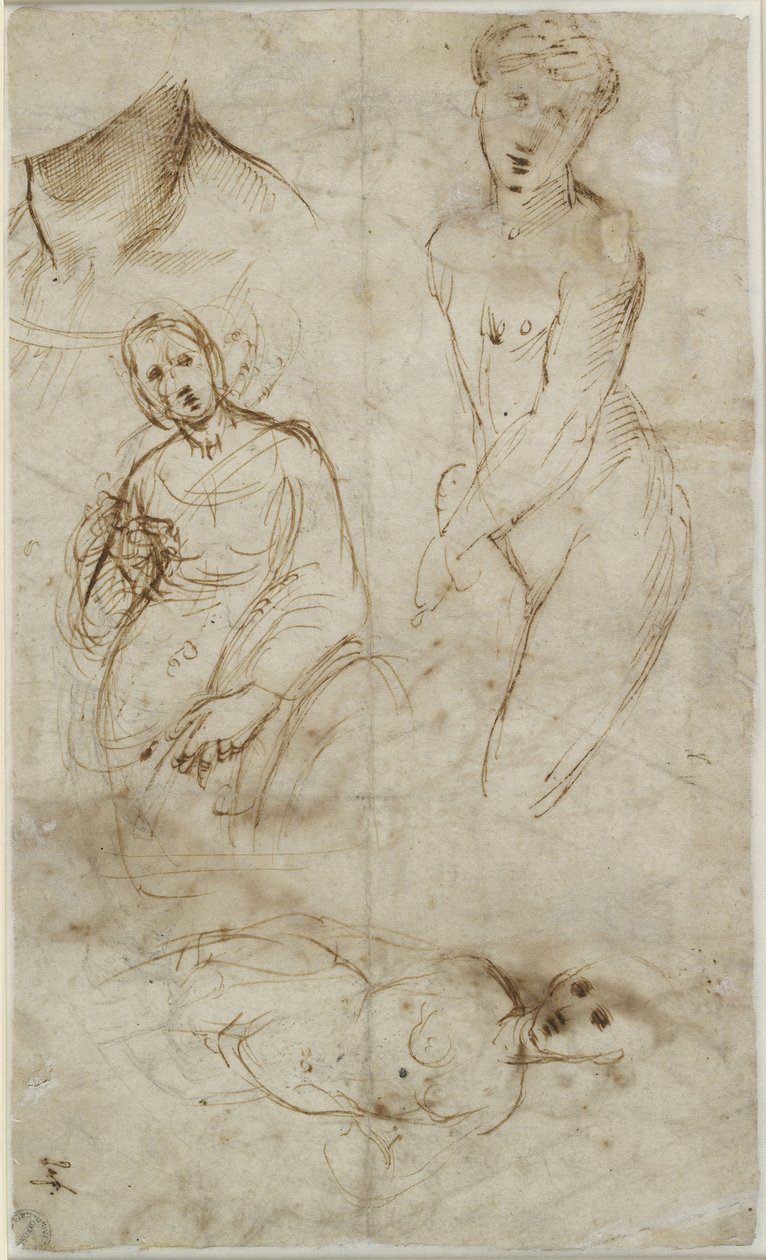 Verso: Various Studies, WA1846.177 av Raffaello Sanzio Raphael