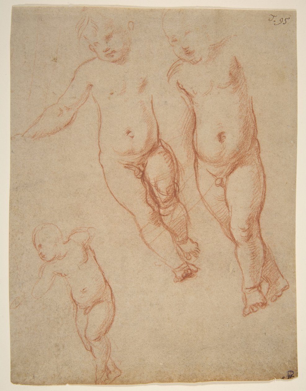 Studies of the Christ Child, 1513–14 (kritt på papir) av Raffaello Sanzio Raphael