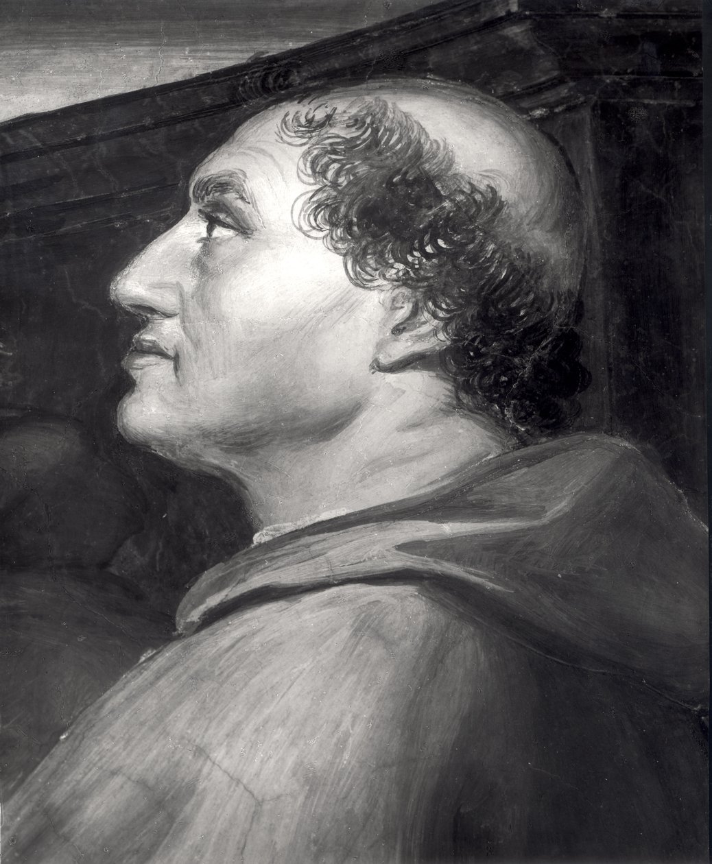 Kardinal Raffaele Riario (1451-1521) detalj fra The Mass of Bolsena, i Stanza dellEliodor, 1512-14 av Raffaello Sanzio Raphael