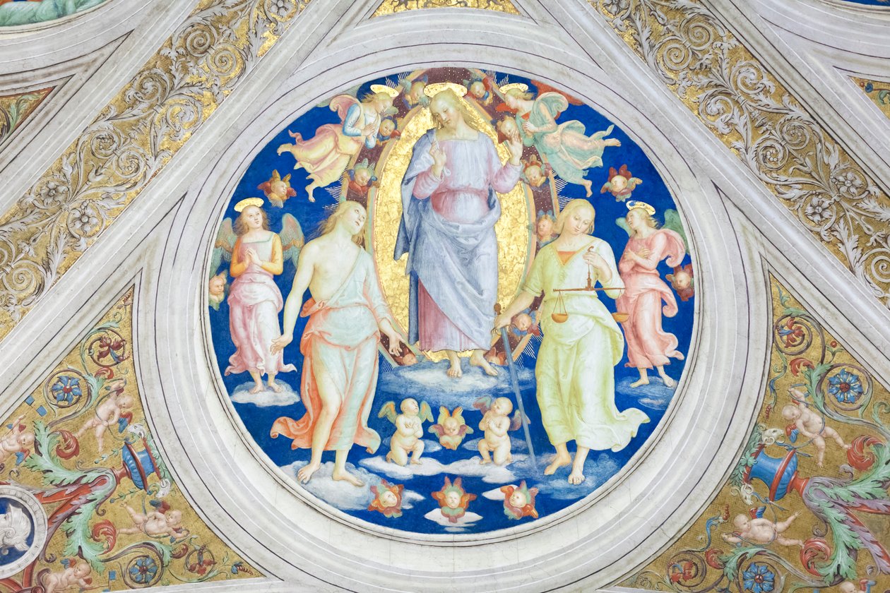 Kristus mellom barmhjertighet og rettferdighet av Raphael (1483 1520)