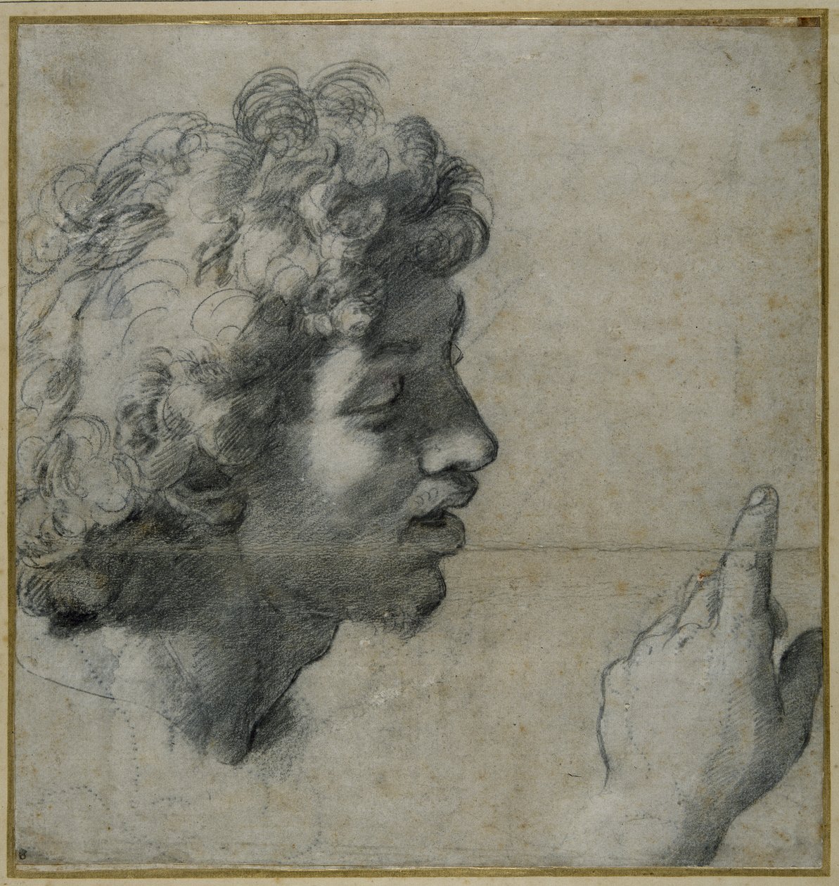 Hode- og håndstudie av Raphael