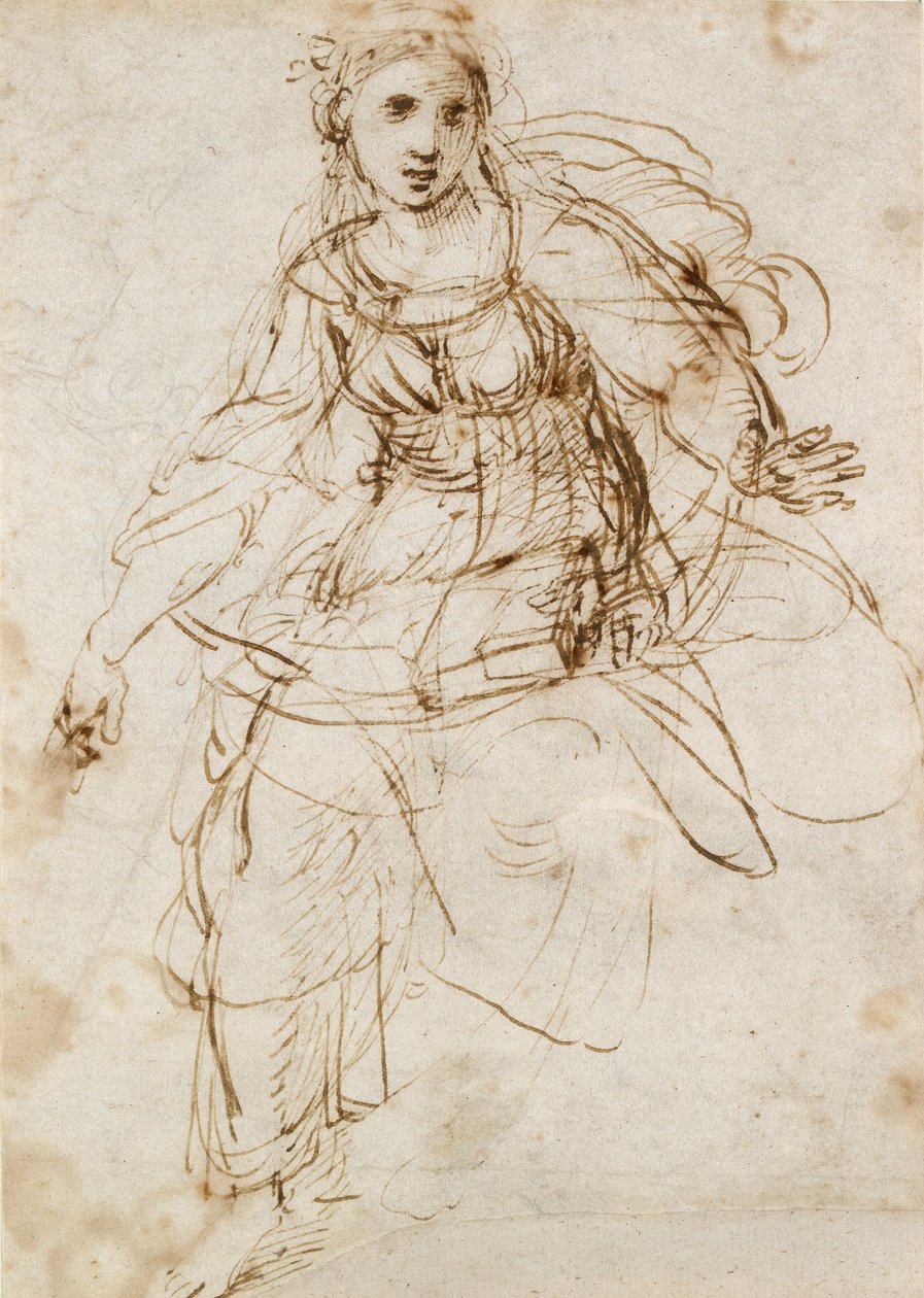 Allegorisk figur av teologi, tidlig på 1500-tallet av Raphael