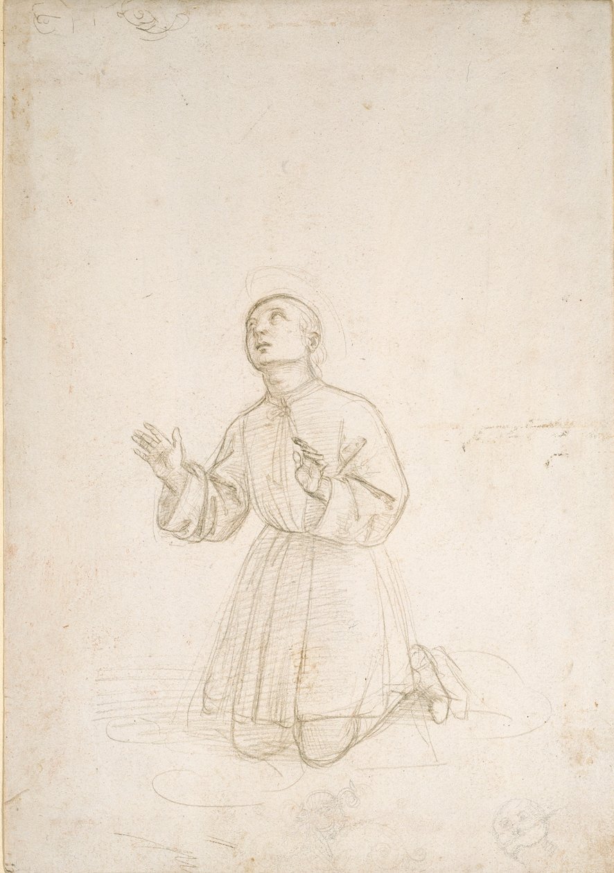 Knelende figur av en ungdom, c1503 av Raphael