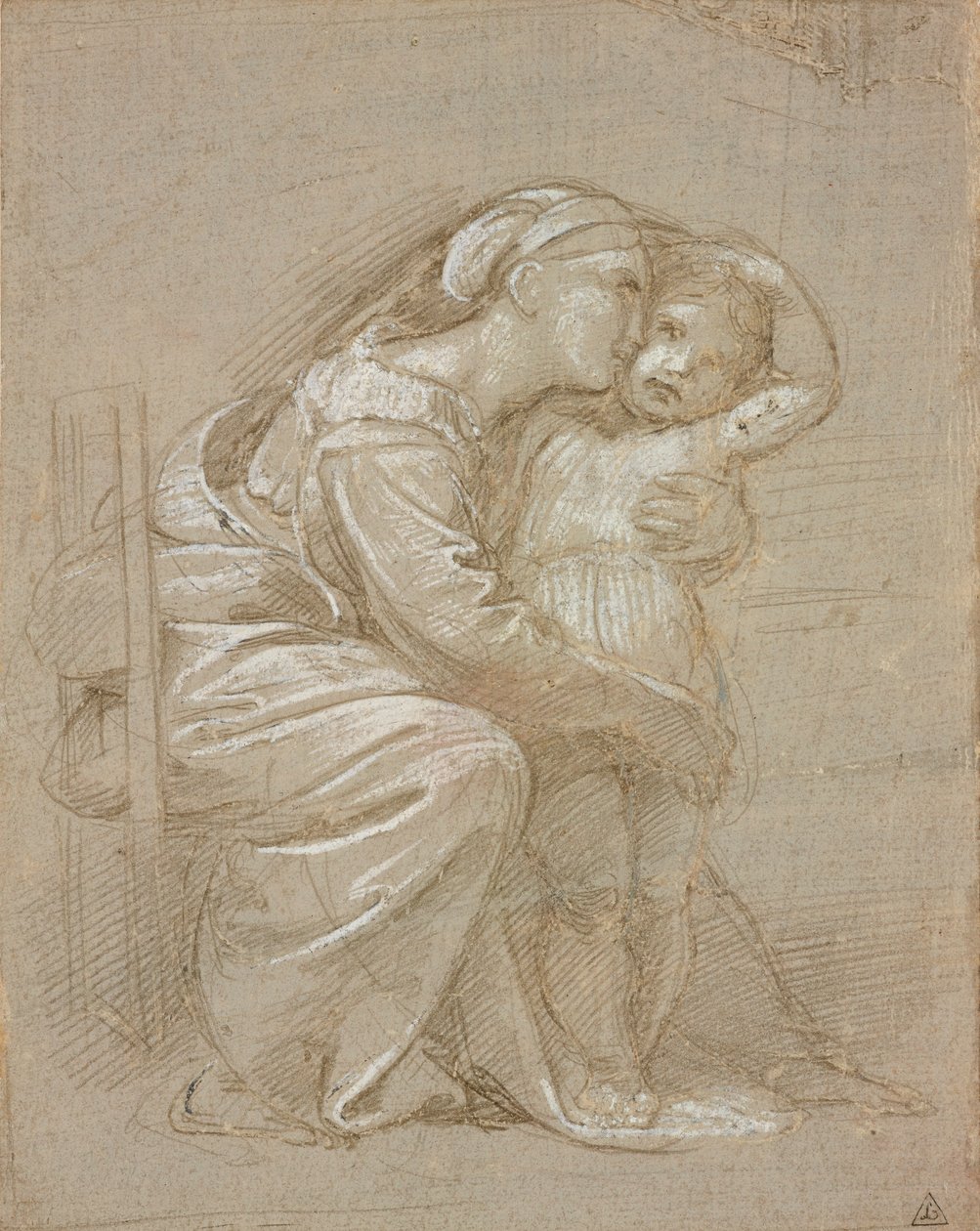 Jomfruen og barnet, tidlig på 1500-tallet av Raphael