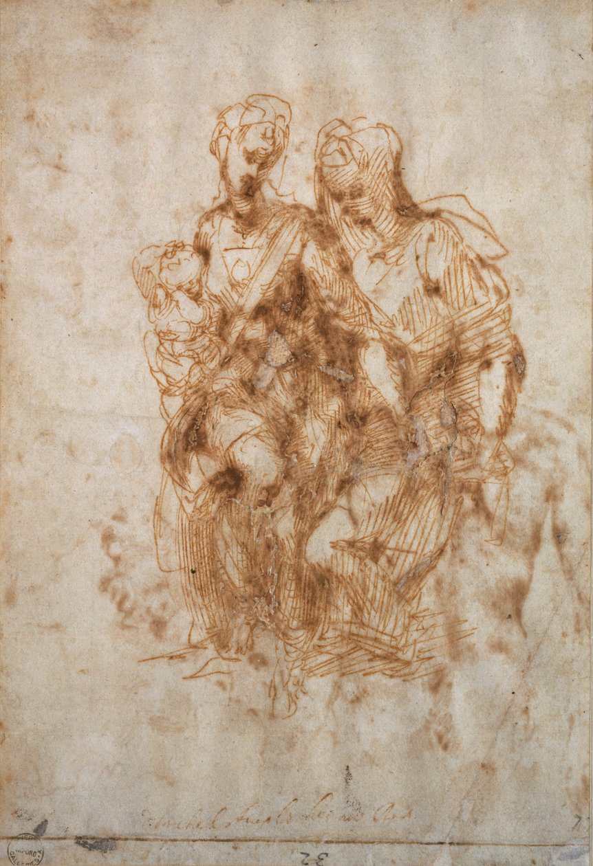 Jomfruen og barnet med St Anne, c1500-1520 av Raphael