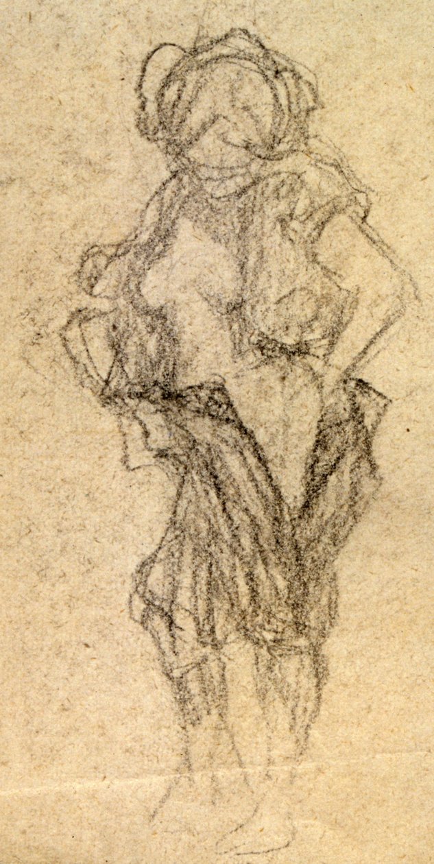 Nakenstudie, ca. 1905 (tegning) av Raphael Kirchner