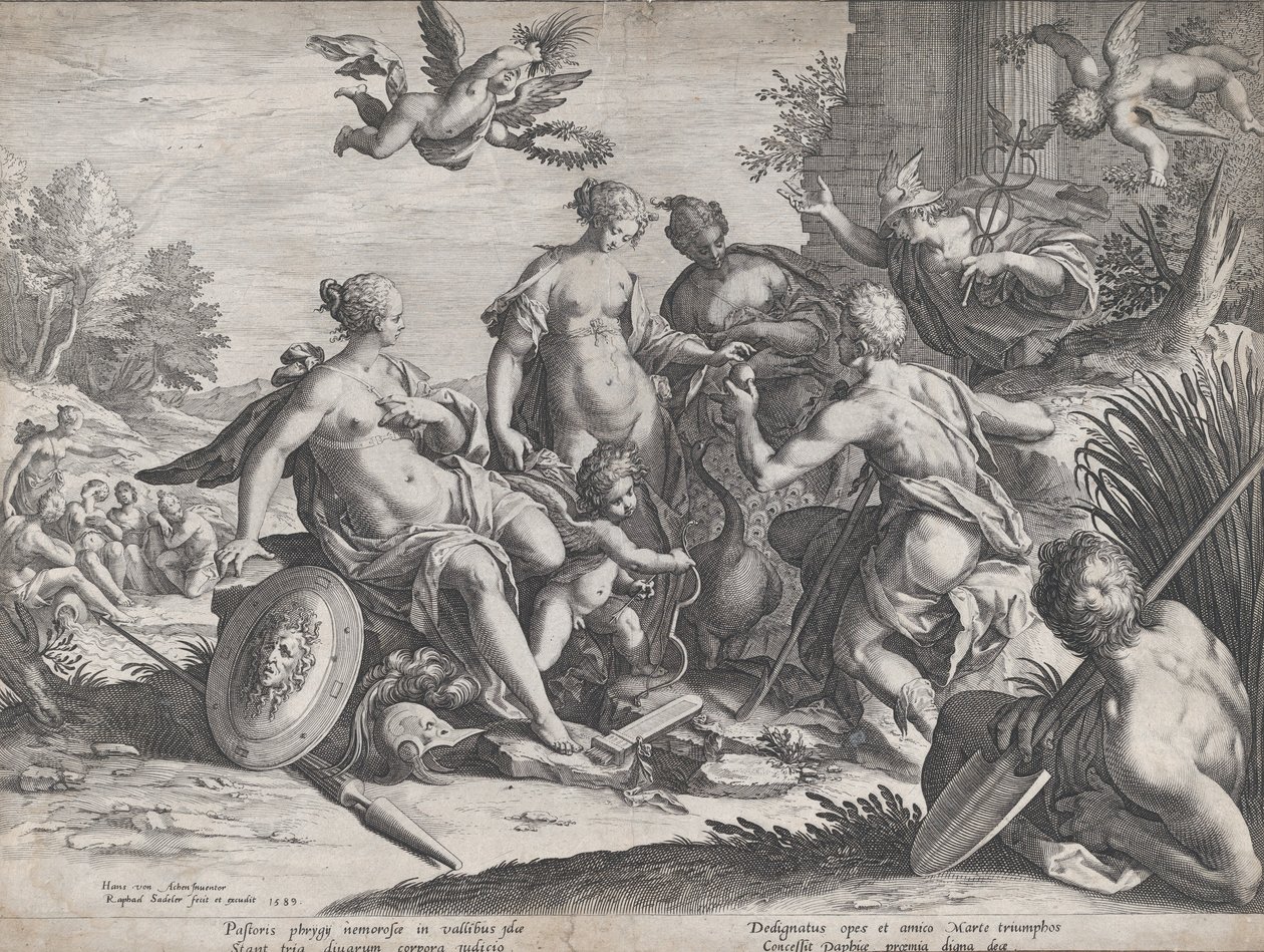 Dommen av Paris, 1589. av Raphael Sadeler