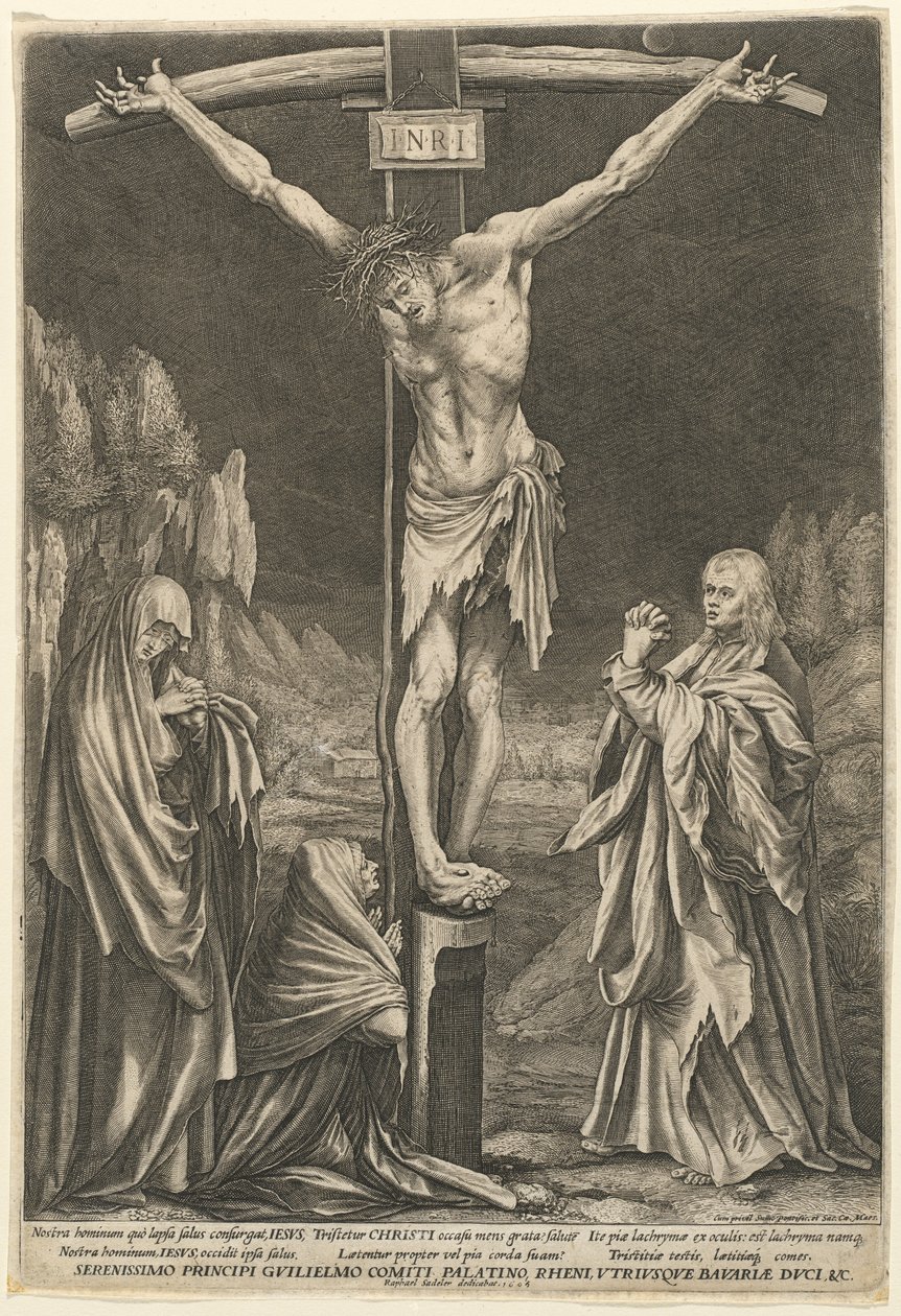 Den lille korsfestelsen av Raphael Sadeler I after Matthias Grünewald