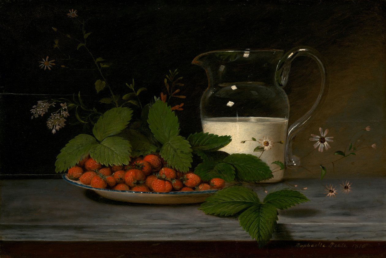 Jordbær og fløte av Raphaelle Peale