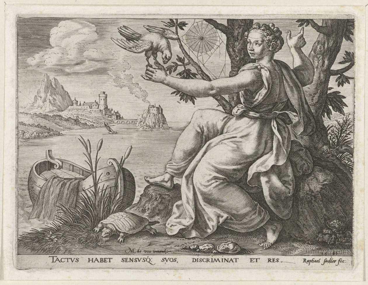 Følelse De fem sansene (serietittel) av Raphaël Sadeler (I)