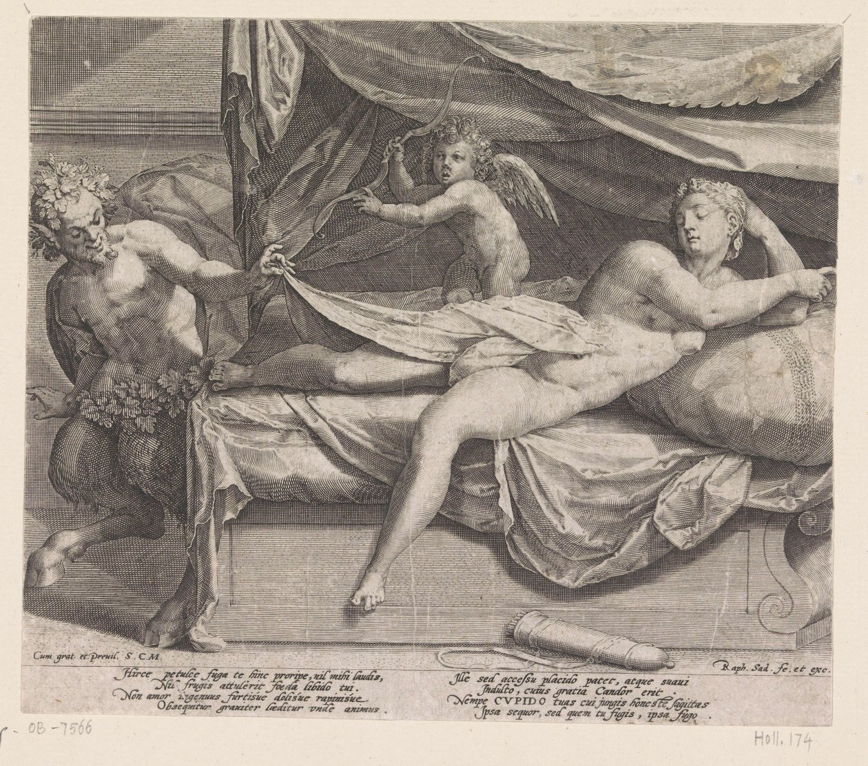 Jupiter og Antiope av Raphaël Sadeler (I)