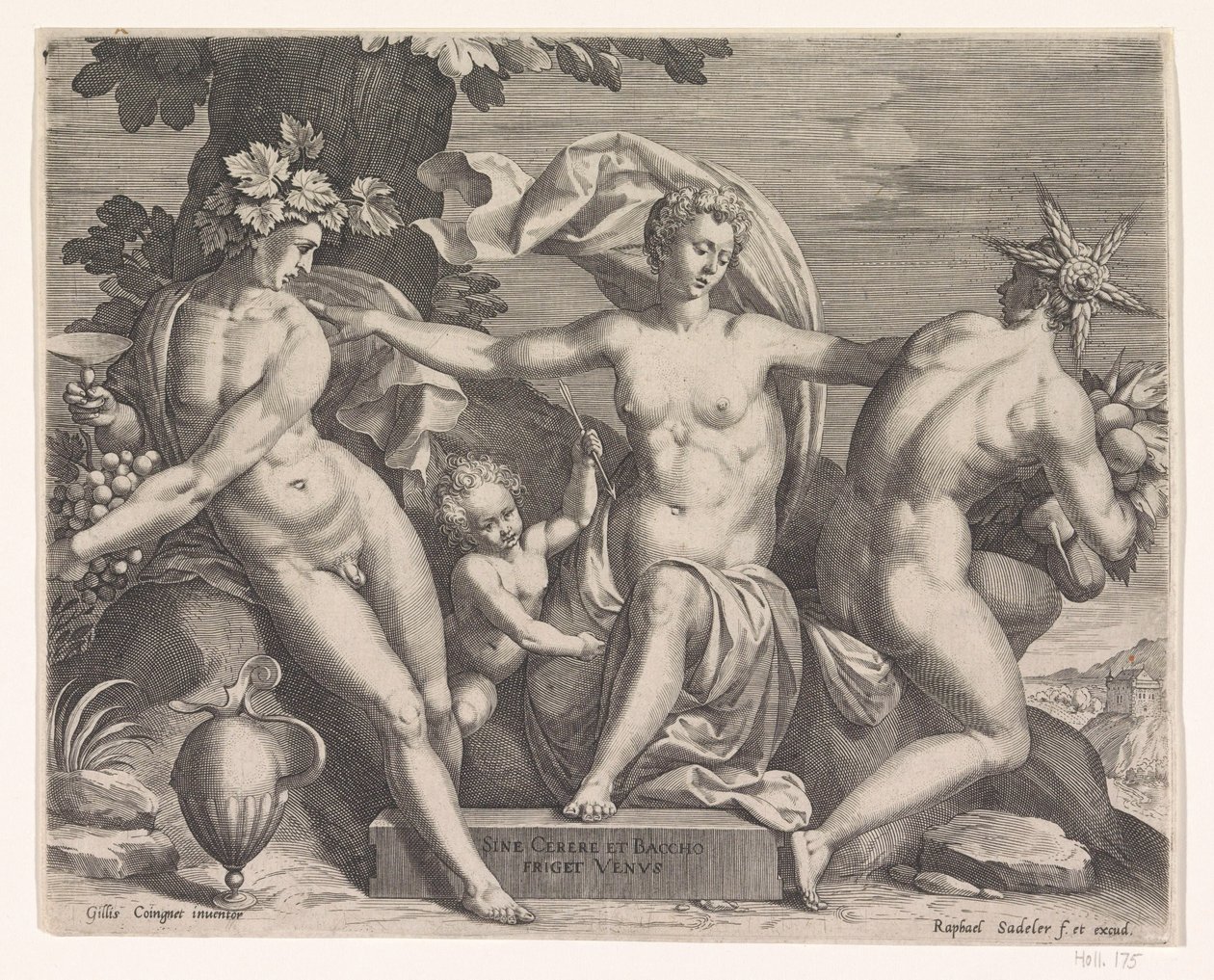 Venus, Bacchus og Ceres av Raphaël Sadeler (I)