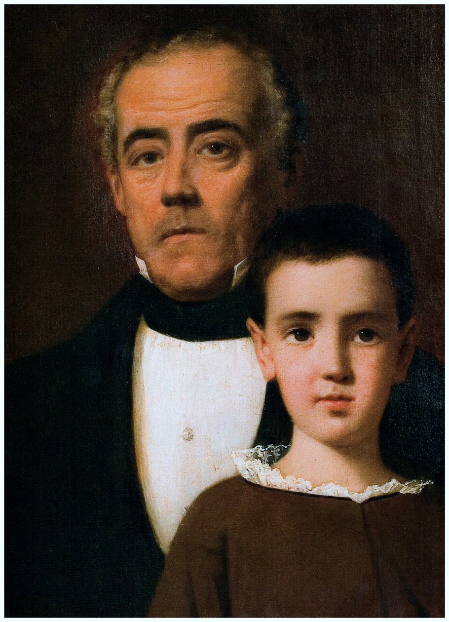Portrett av Rafael García de la Huerta og barnebarnet av Raymond Auguste Quinsac Monvoisin